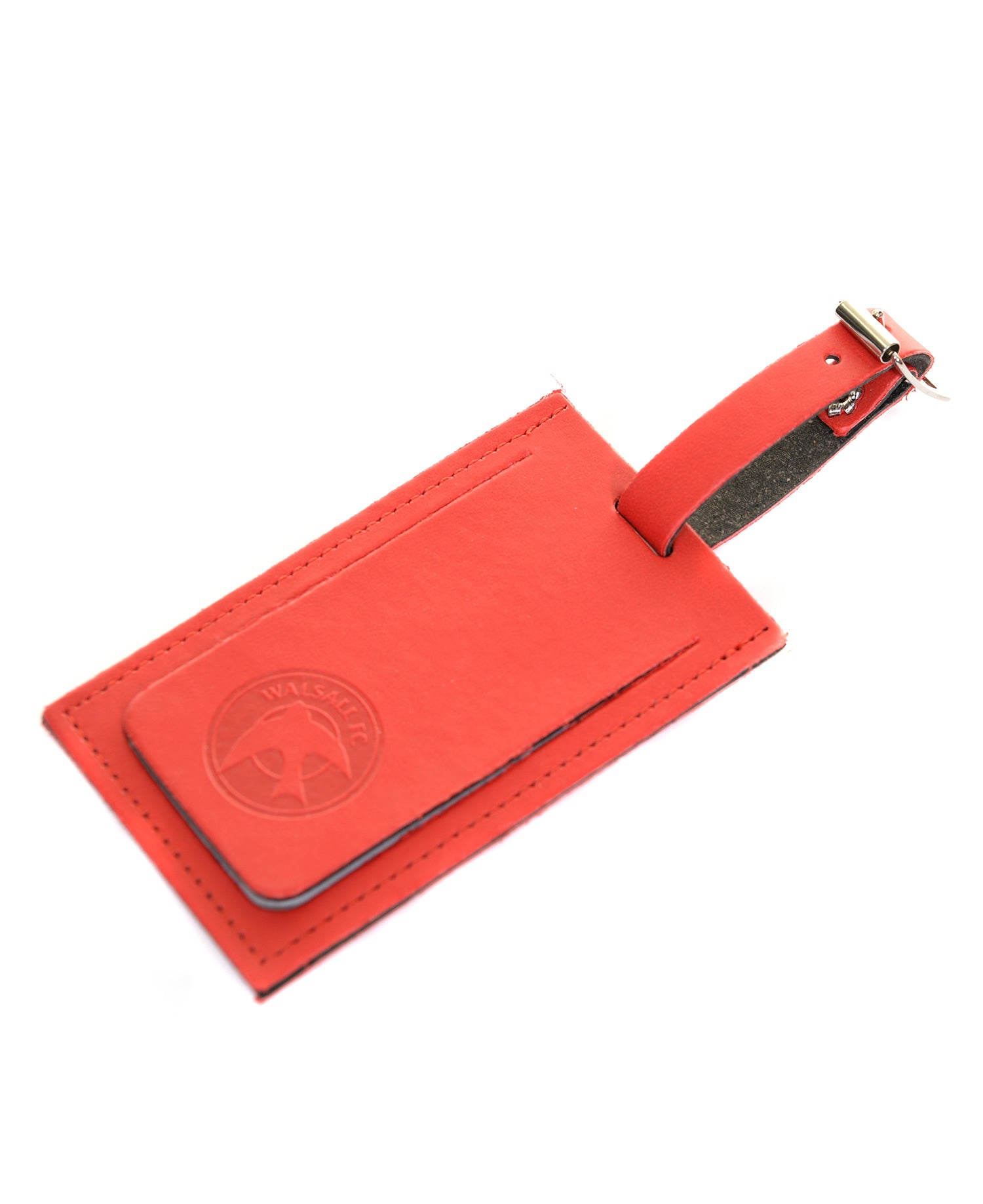 Silver Buffalo Deadpool Logo Luggage Tag - Rubber Suitcase ID Tag With Info Card Slot, Red