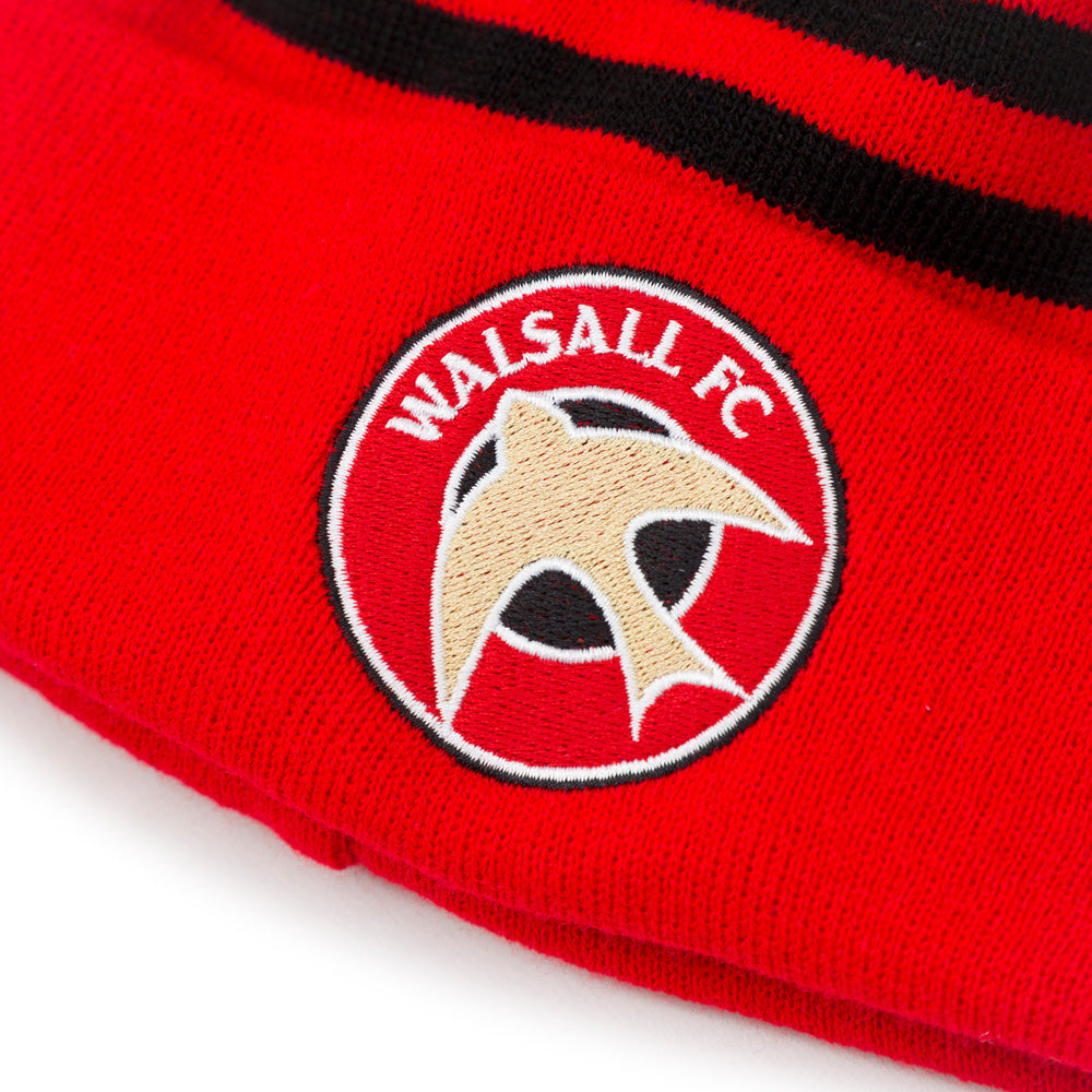 Walsall FC Beanie Red/Black Stripes