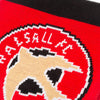 Walsall FC Scarf Red with Black/White Stripe