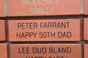 Wall of Fame Brick (Black Text)